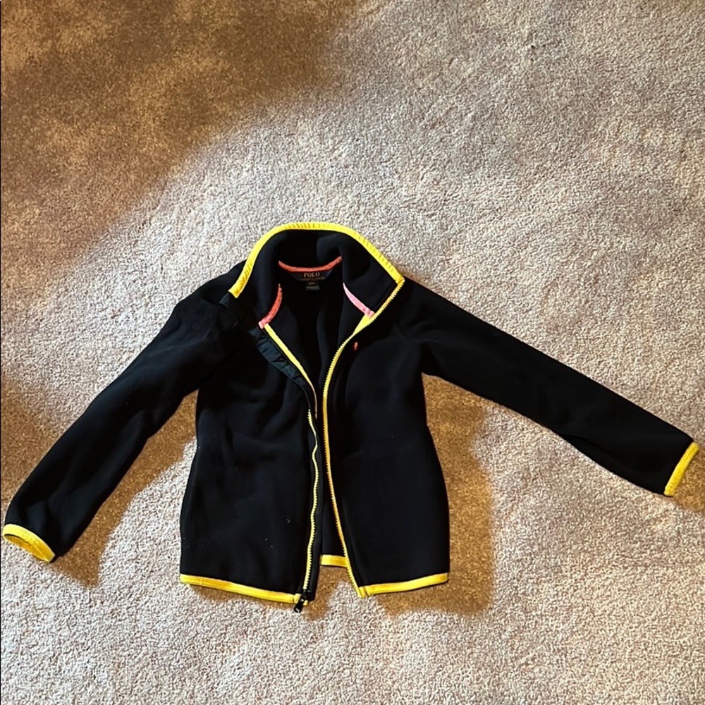 Kids polo Ralph Lauren fleece zip up jacket size 7